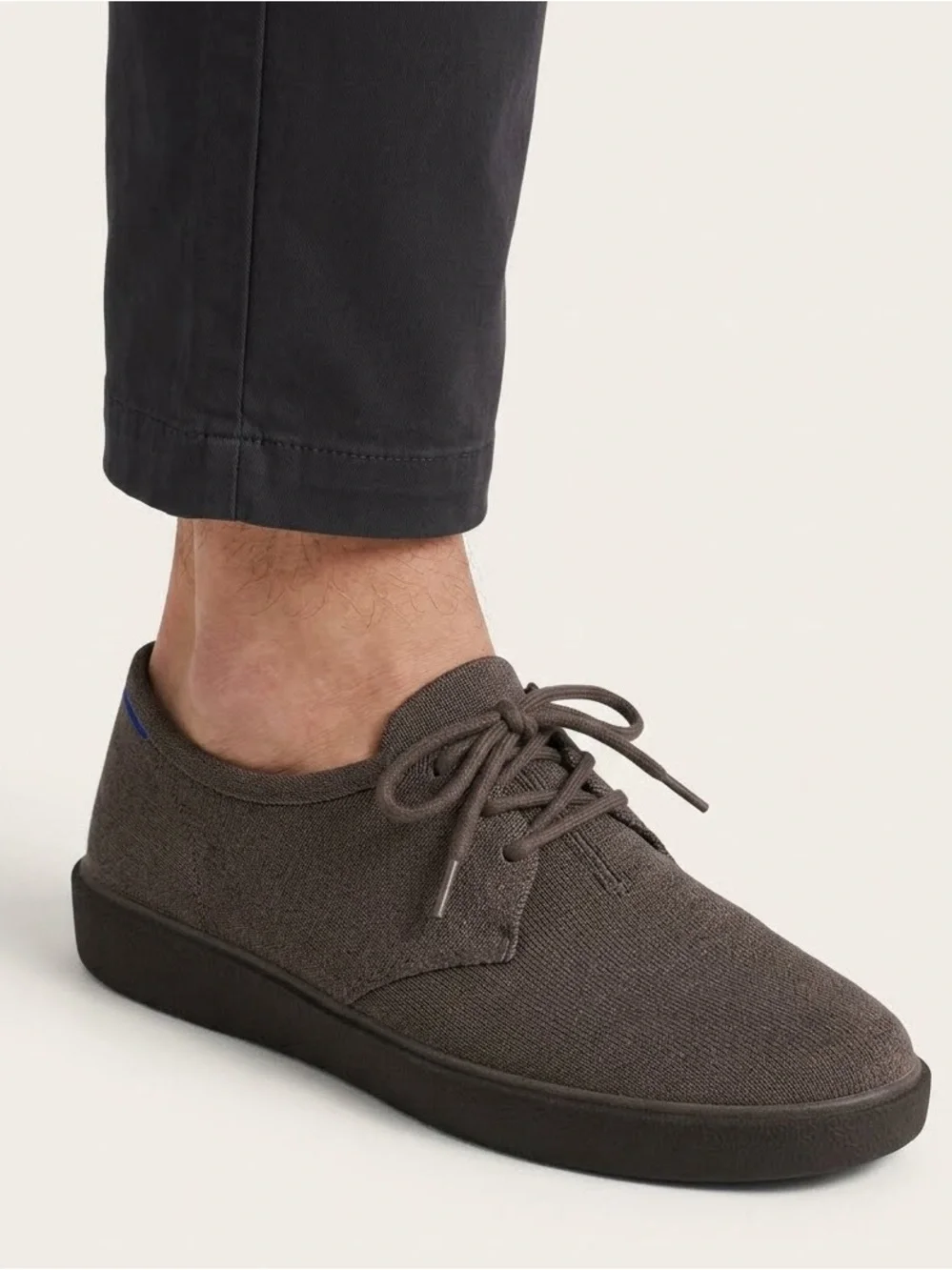 Rothy's Men's Monty Lace-Up Minimalist Loafer Sneaker Timber Brown, Size 11.5